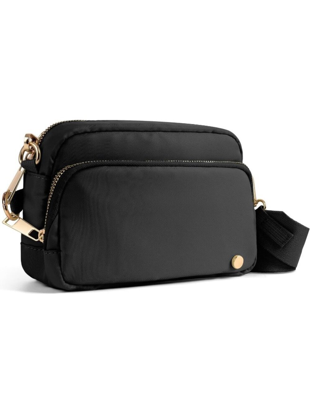 Women's Black Small Anti Theft Slash-Resistant RFID Blocking Travel Shoulder Bag